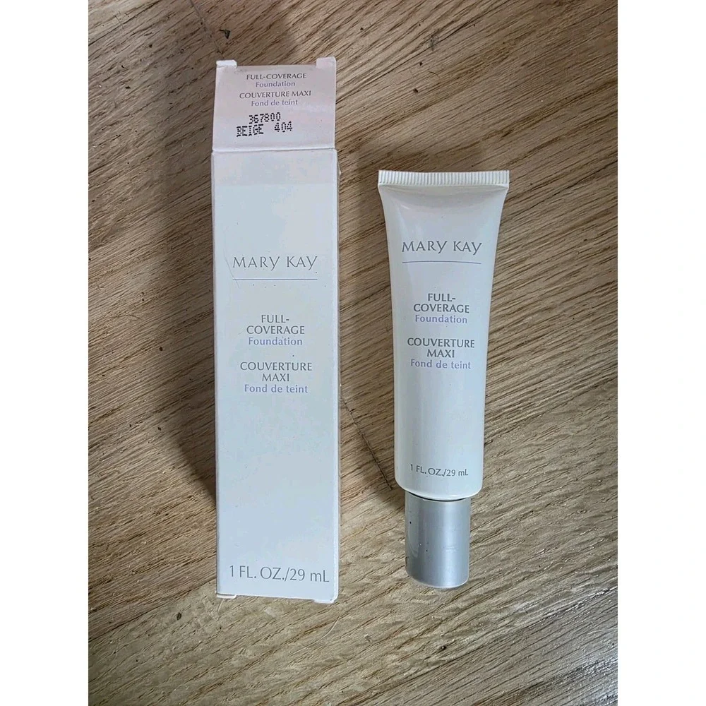 Mary Kay Full Coverage Foundation Beige 404 - Gray Cap # 367800 NIB